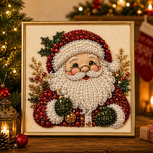🧘Relaxing & Beginner-Friendly - 🎨💎DIY Christmas Pearl Diamond Painting Art Kit✍️