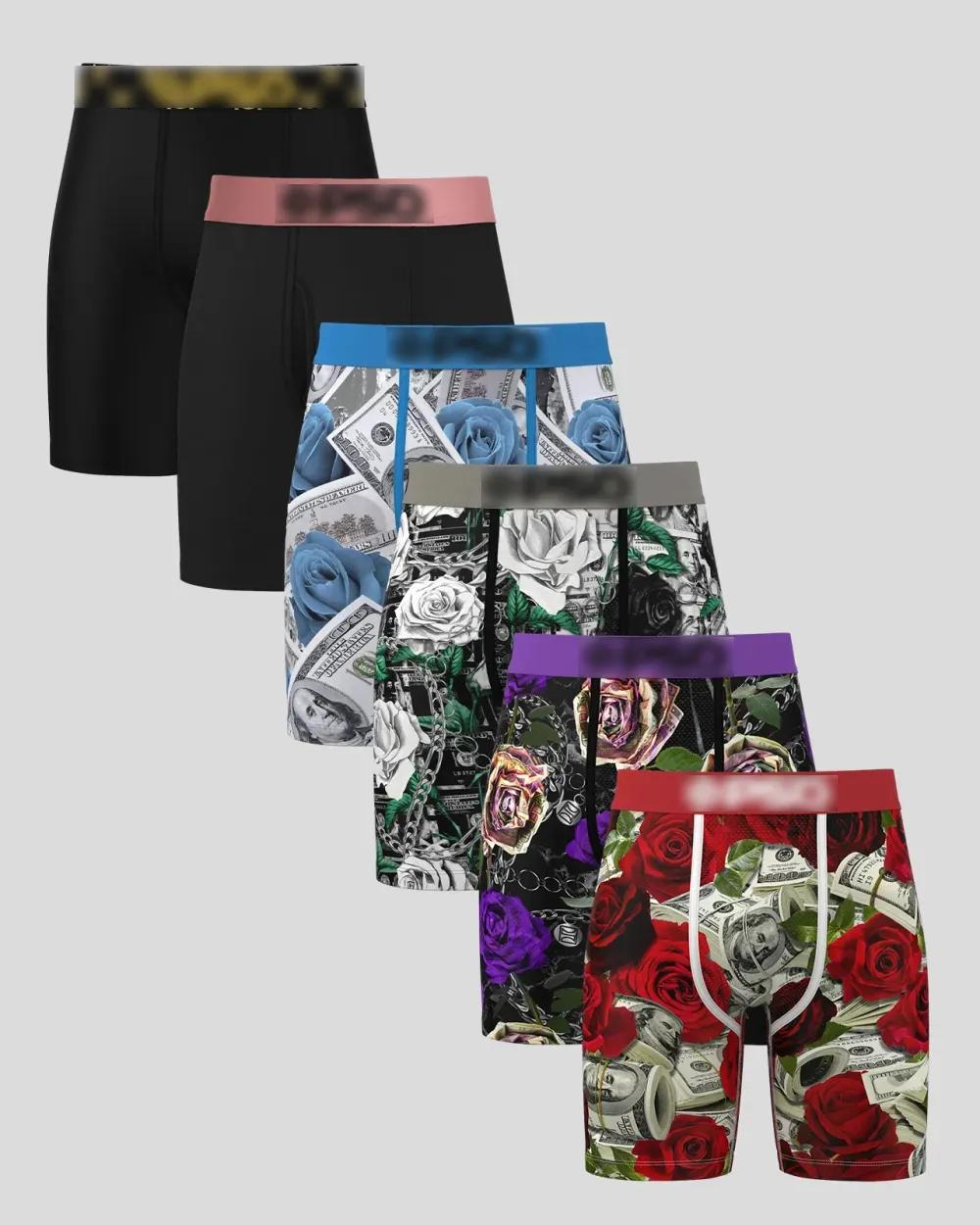 🩳Men's Novelty Graphic Long Leg Boxer Briefs