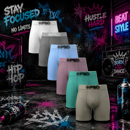 🩳Men's Novelty Graphic Long Leg Boxer Briefs