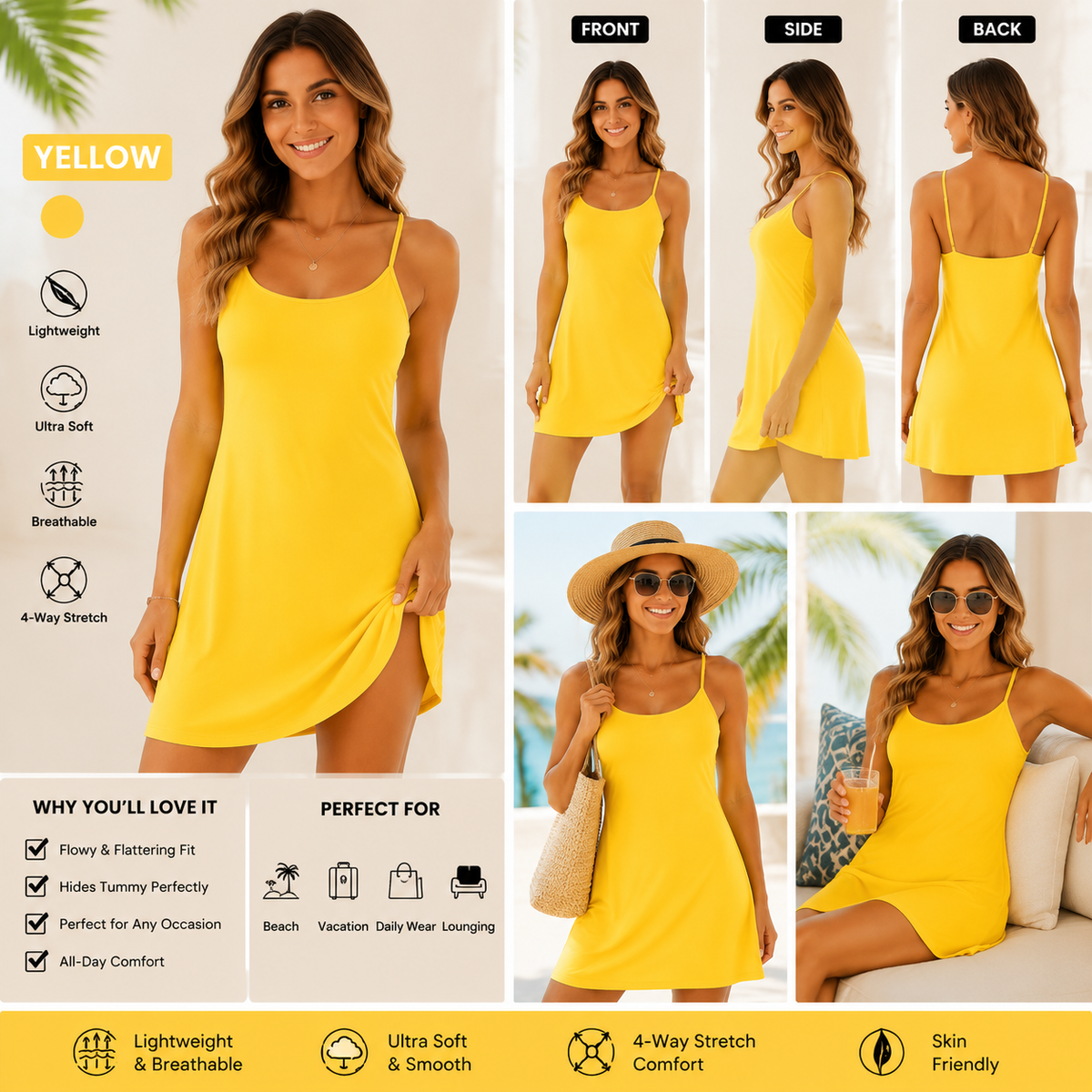 🔥Last day promotion🔥Plush Backless Active Dress-Easy Peezy Edition