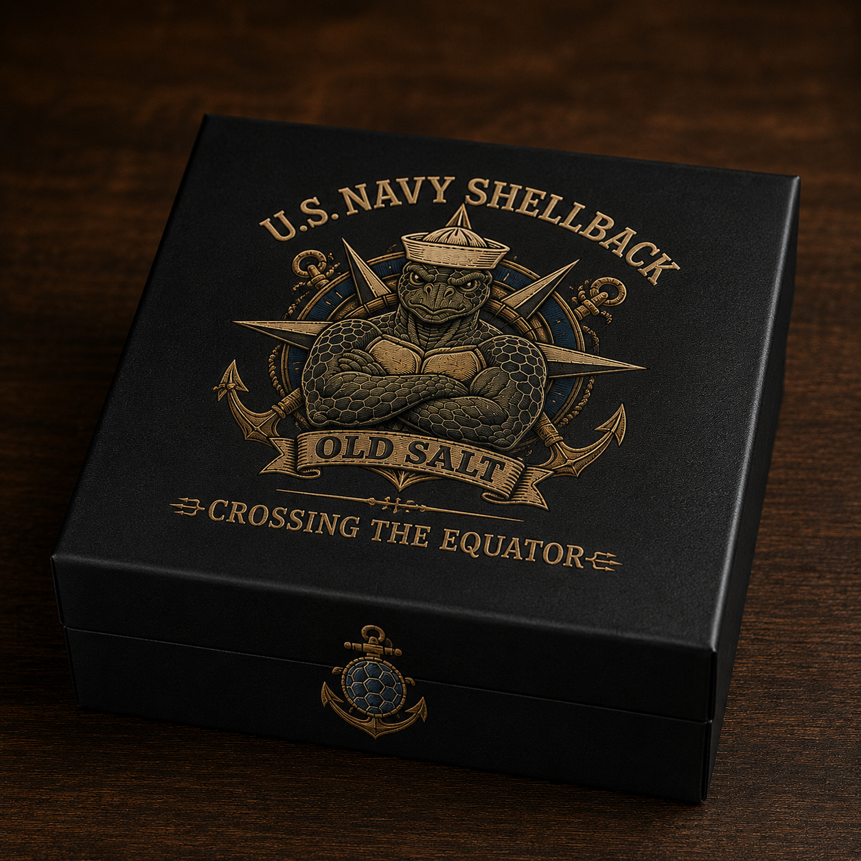 U.S. Navy Shellback Old Salt Cap 🎁 Free Double-Sided Honor Coin With Every Cap Purchase