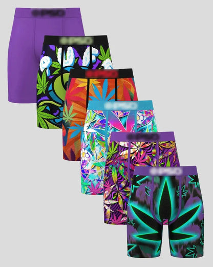 🩳Men's Novelty Graphic Long Leg Boxer Briefs
